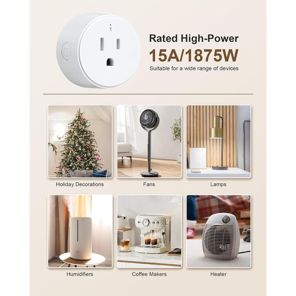 Mini Round Remote Control Outlet Plug 200FT Range Preprogrammed Smart Home - Picture 6 of 6